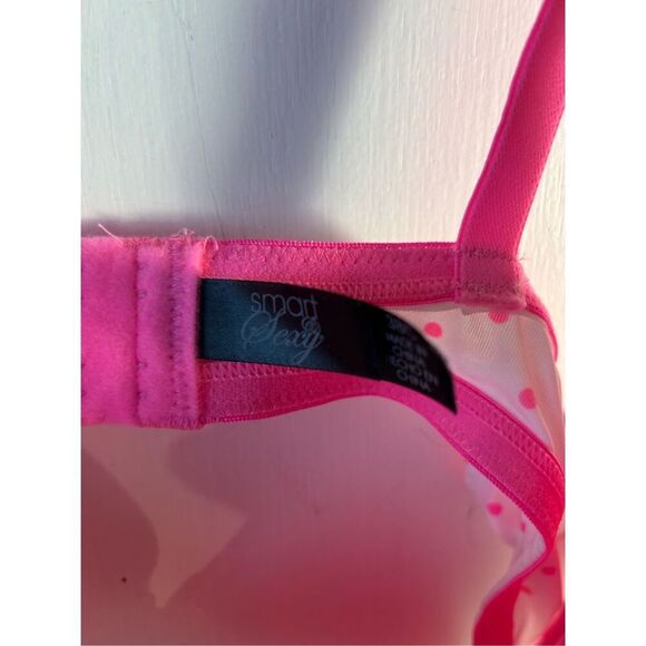 Smart and Sexy bra 38C Neon pink dots - Picture 3 of 5